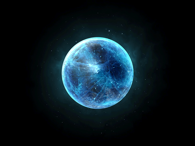 Animated orb landscape